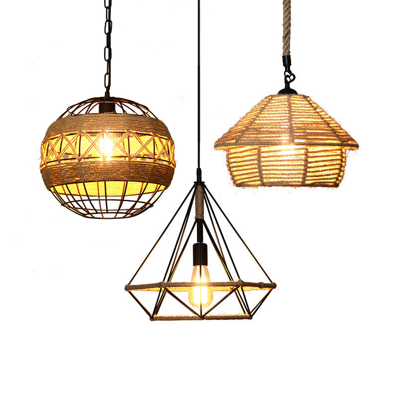 Chandelier Hemp Rope- Lampshade