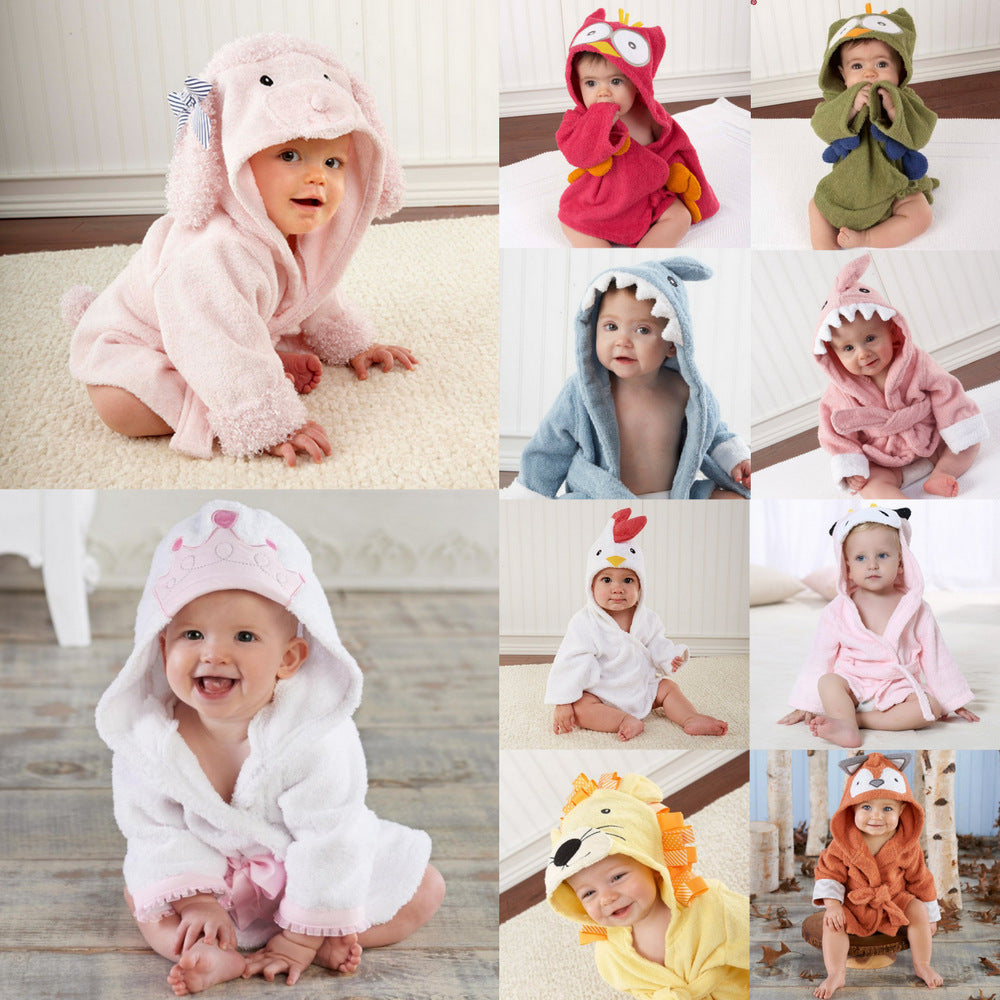 Baby Hooded Animal Bathrobe