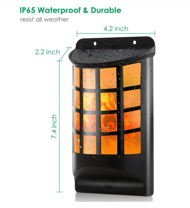 Flame Light- Solar Powered Wall Lights