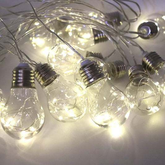 Solar Bulb Copper Wire String Light- 5m