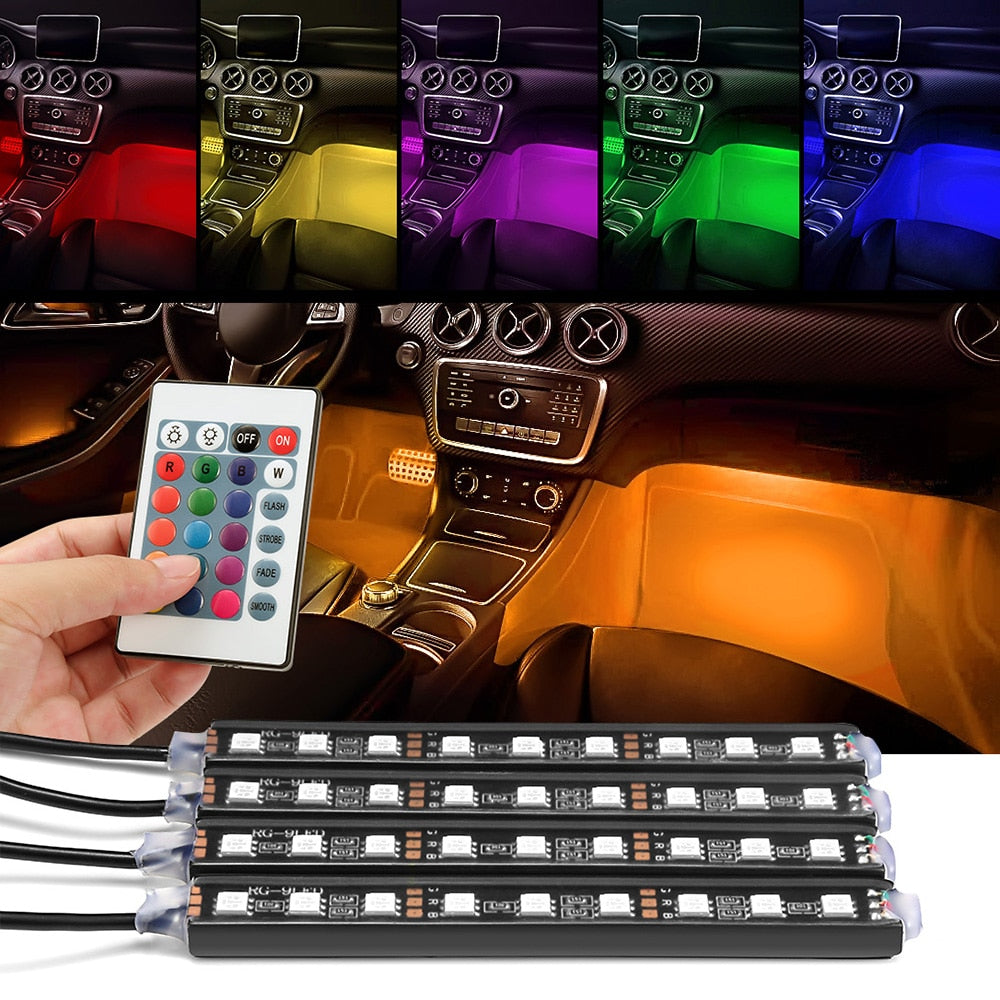 LED Strip Light4pcs Car RGB