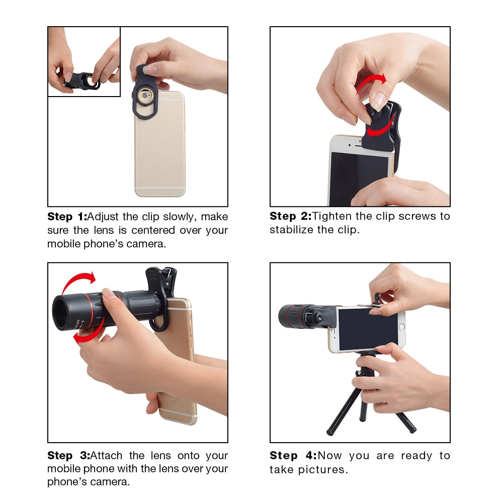 Telescope Zoom Mobile Phone Lens- for iPhone