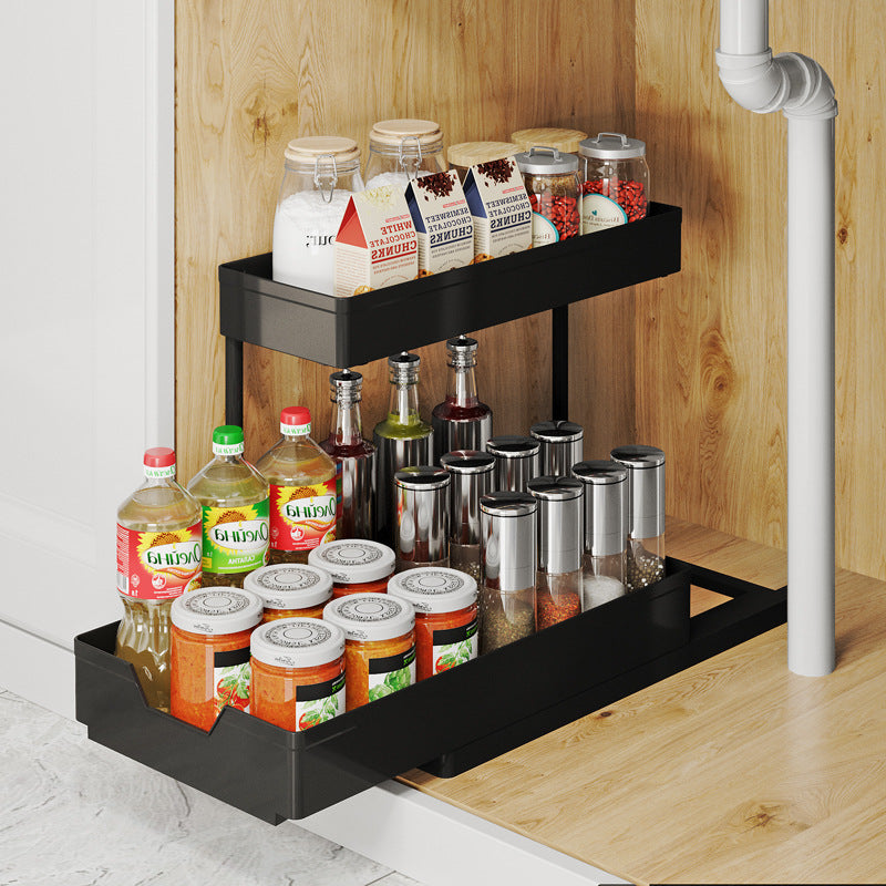 Kitchen L-Shaped Sink Storage Rack