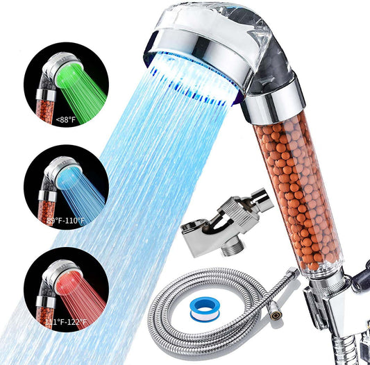 LED Luminous Colorful Shower Nozzle- Negative Ion