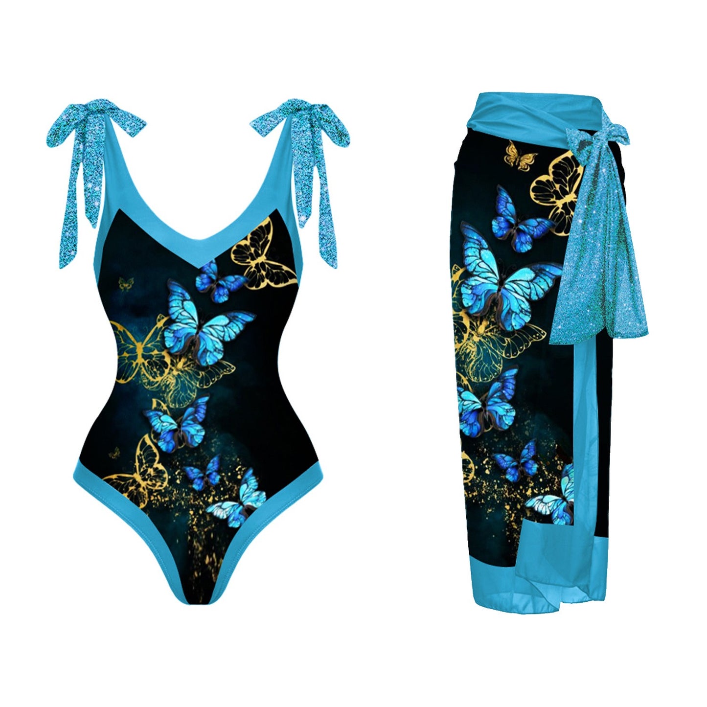 Sexy One Piece Swimwear Women's with Long Dress