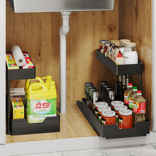 Kitchen L-Shaped Sink Storage Rack