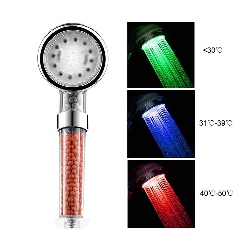 LED Luminous Colorful Shower Nozzle- Negative Ion