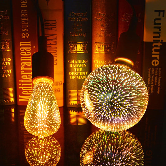 Fireworks Effect Vintage Incandescent Bulbs 3D