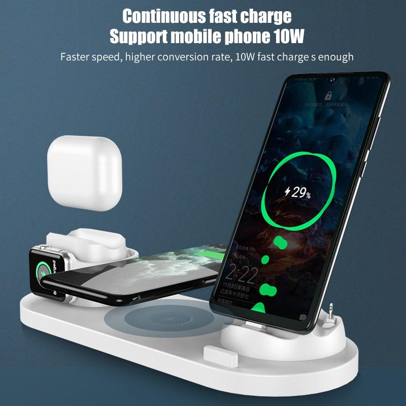 Wireless Charger Dock Station-6 in 1