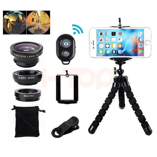 Phone Camera Lens Kit Fisheye- Wide Angle Macro Lenses- 7 in 1