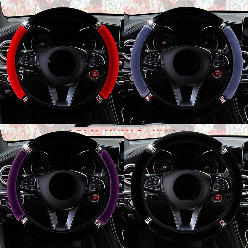 Soft Plush Car Steering Wheel Cover