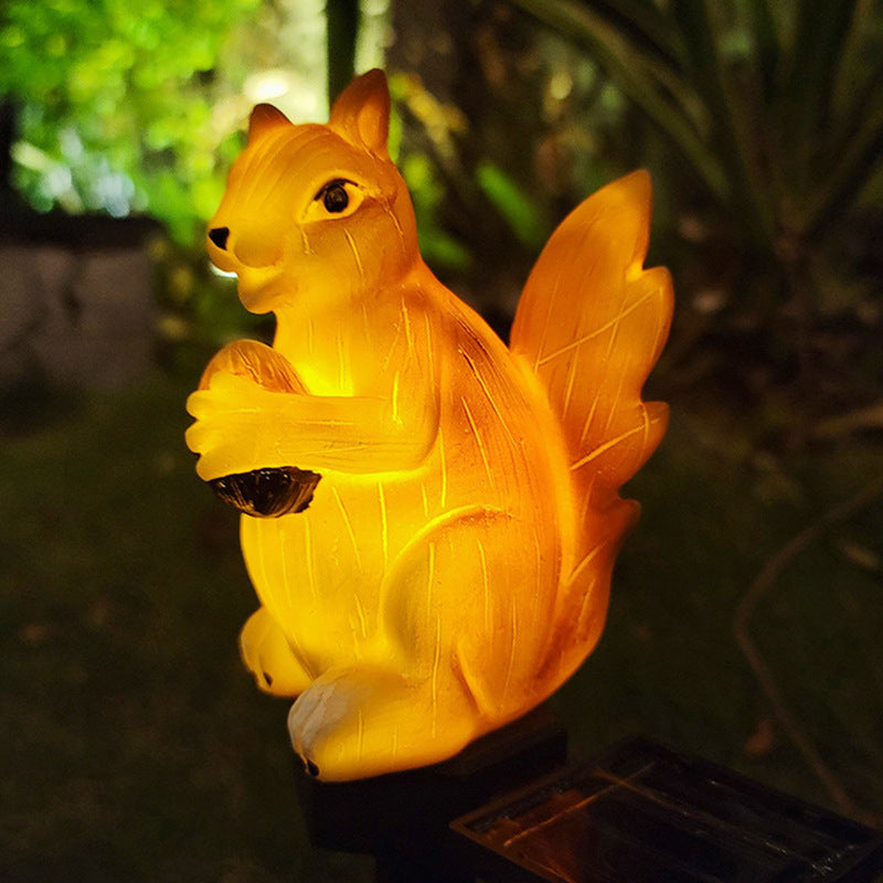 Resin Squirrel -Solar Garden Lights