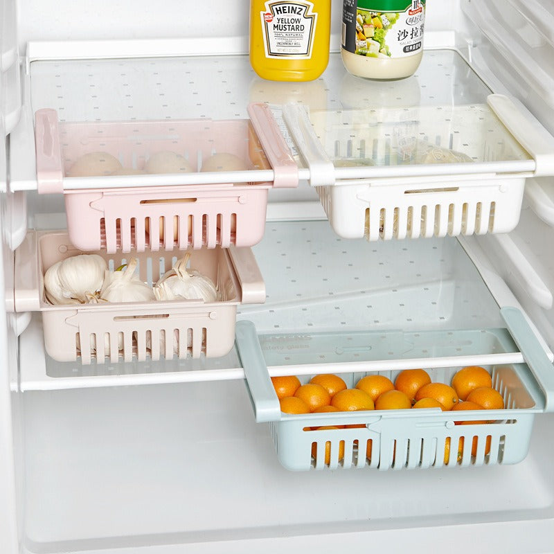 Retractable Refrigerator Divider -Organizing Storage Racks