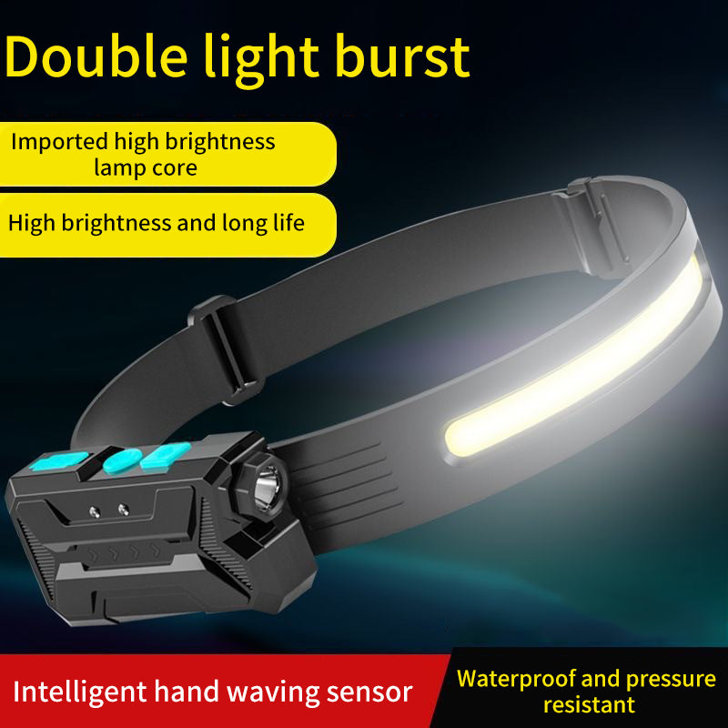 LED Induction COB Headband Cycling Light