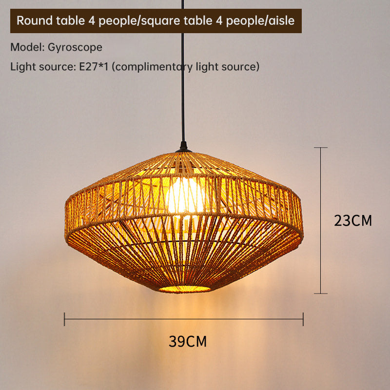 Chandelier Hemp Rope- Lampshade