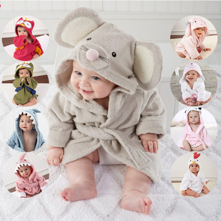 Baby Hooded Animal Bathrobe