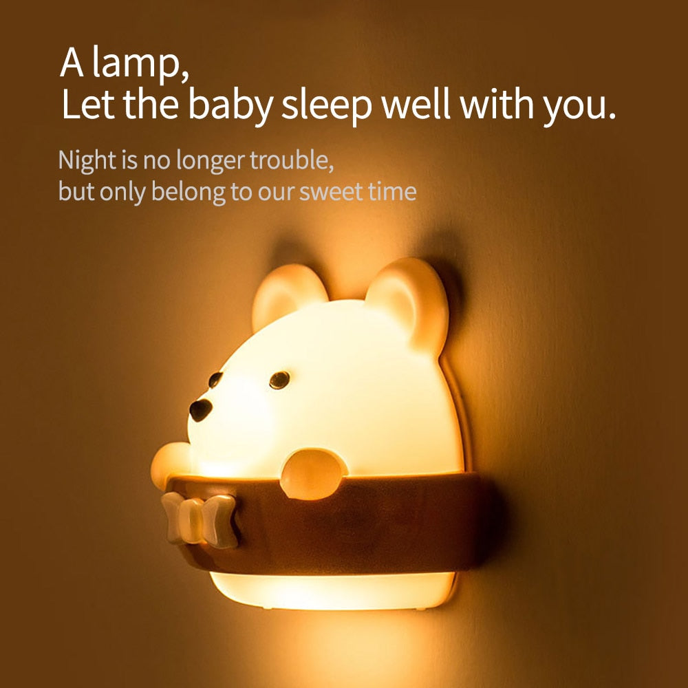 Cute Bear LED Night Light- Remote Controle