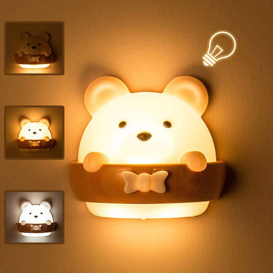 Cute Bear LED Night Light- Remote Controle