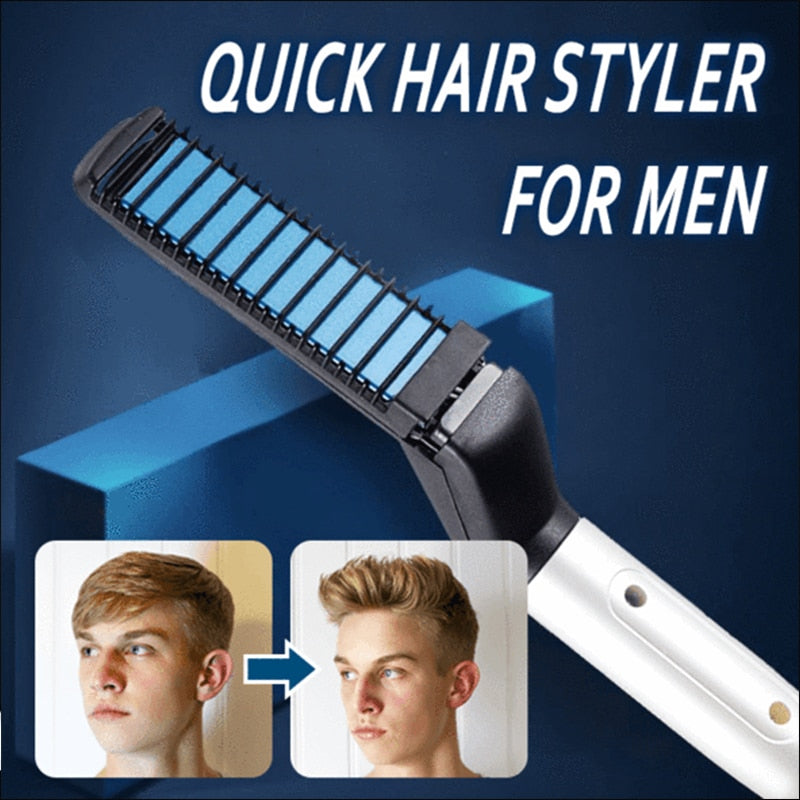 Multifunctional Hair Comb Curling Iron for Men