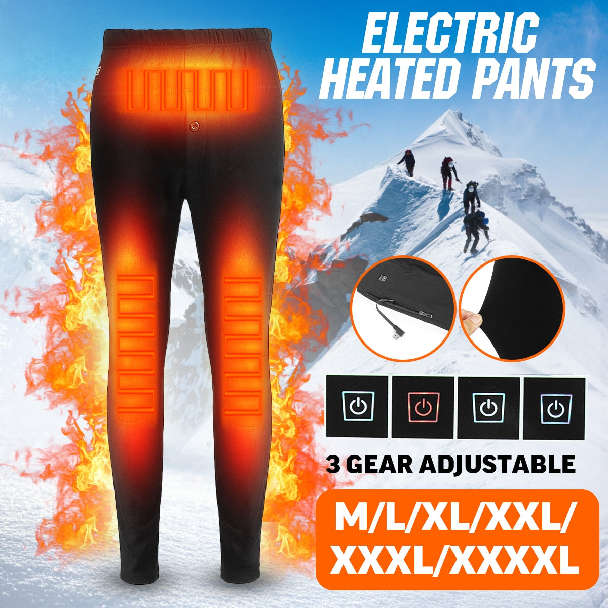 Women/ Men Winter Outdoor Hiking Heating Trousers